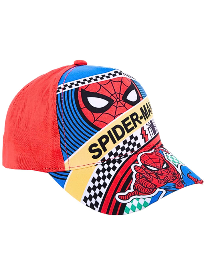 Cap Spider-Man Marvel mit Logo in Rot