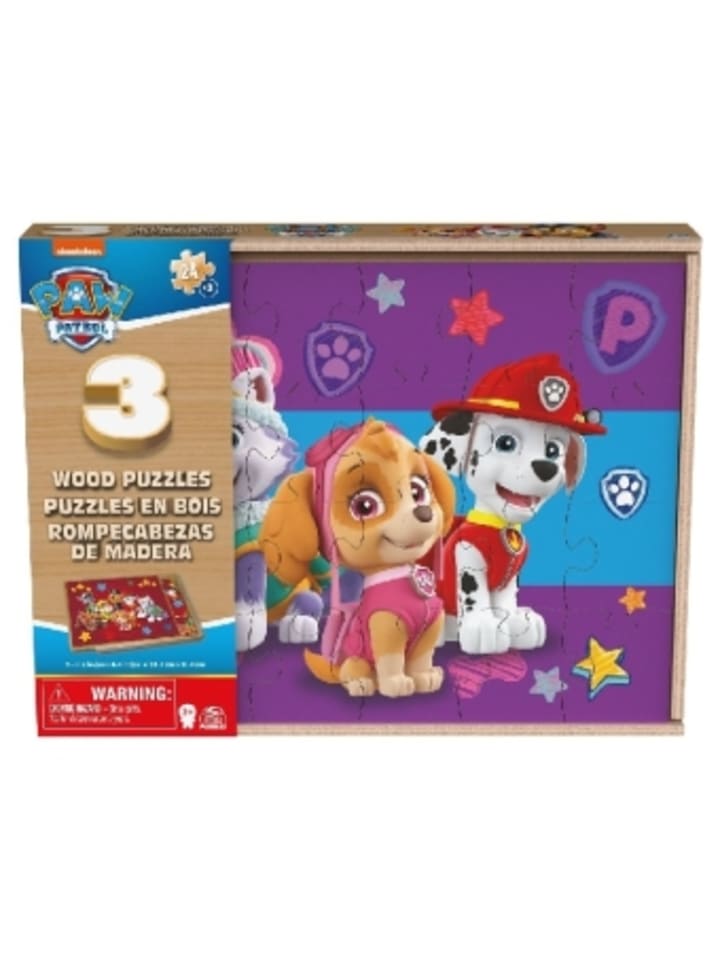 Spiel - CGI Paw Patrol Holzpuzzle 3er Set