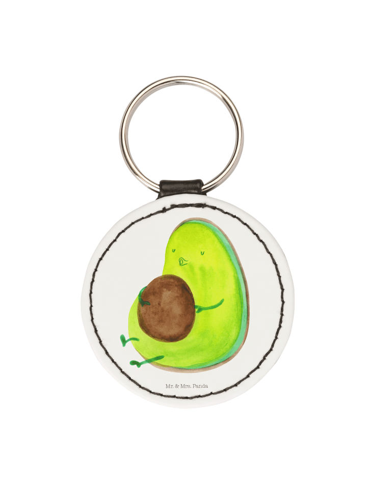 Taschenanhänger Avocado Pfeifen ohne Spruch in Weiß