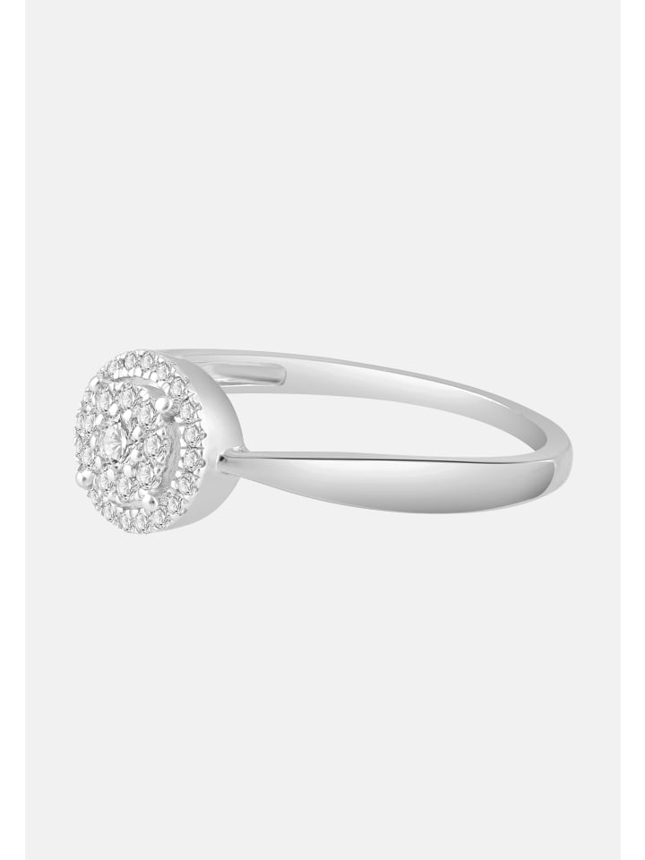 Ring aus 585 Weißgold mit Diamant