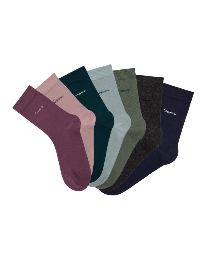 Basicsocken in altrosa, beere, petrol, grün, marine, anthrazit
