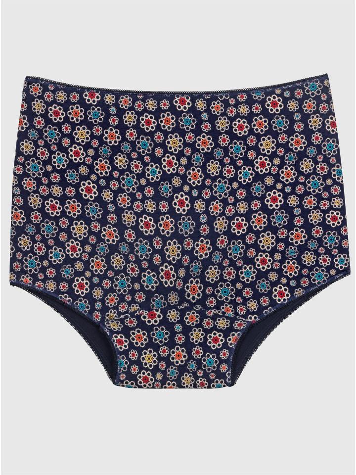 Panty in schwarz + rot + schwarz-bedruckt