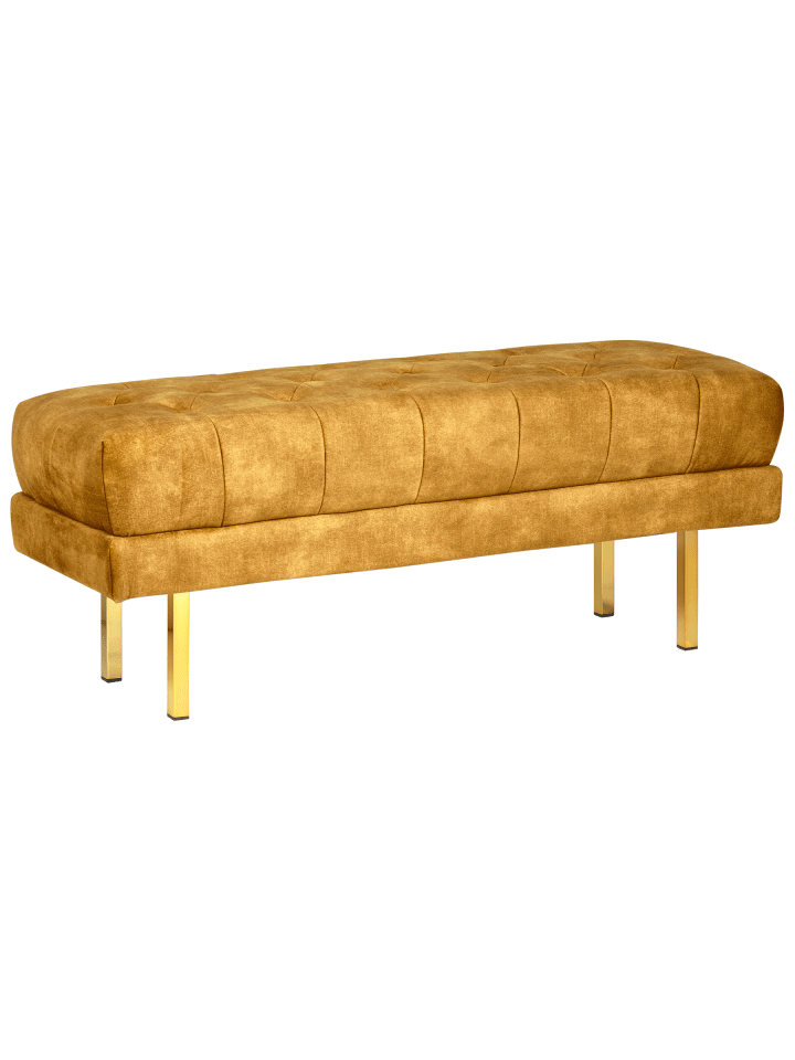 Bettbank ROSEVILLE in Gelb/Gold - (W) 117 x (H) 44 x (L) 40 cm