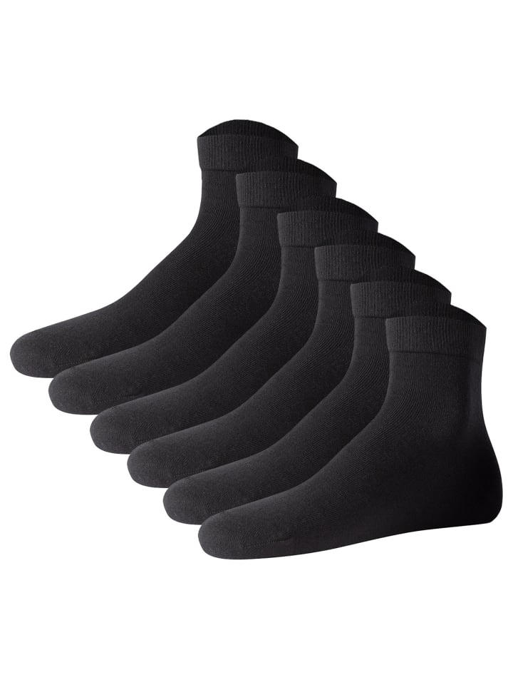 Socken 6er Pack in Schwarz