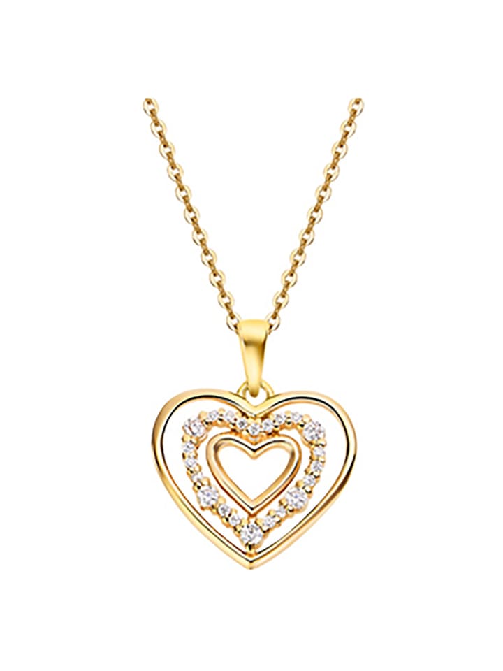 Anhänger Silber 925 Sterling Silber Zirkonia Herz Halsketten