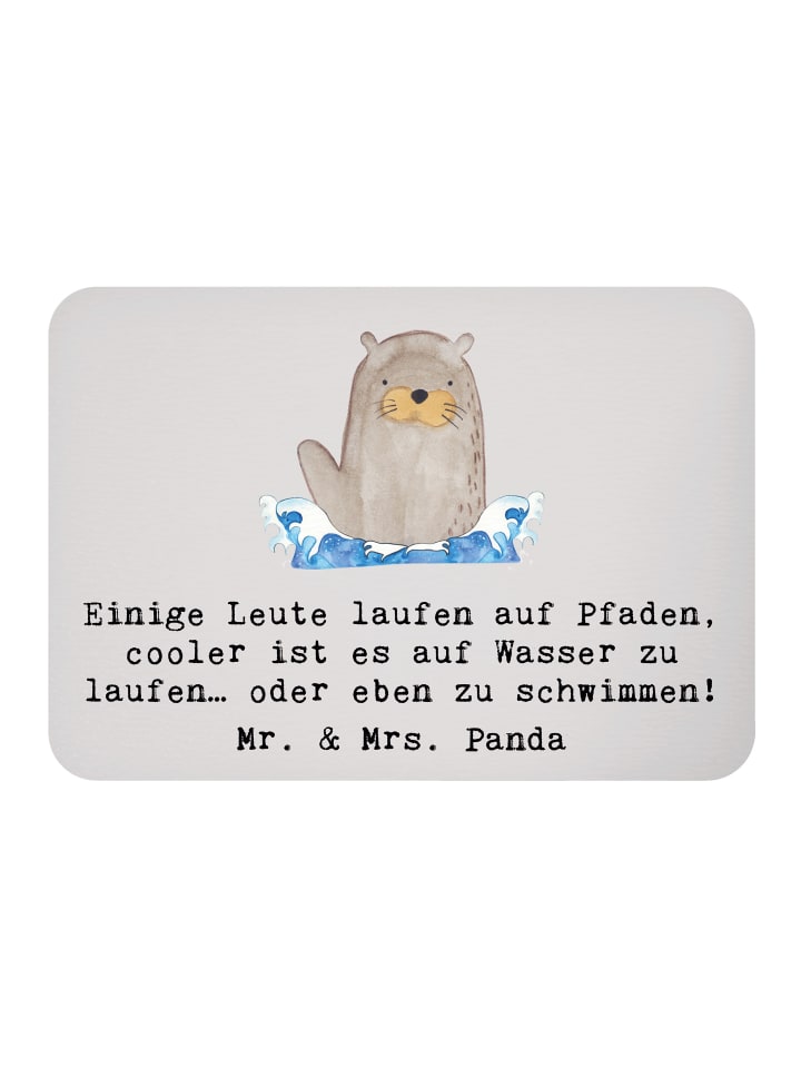 Magnet Schwimmen Pfade mit Spruch in Grau Pastell