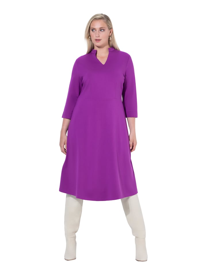 Jerseykleid in brombeere