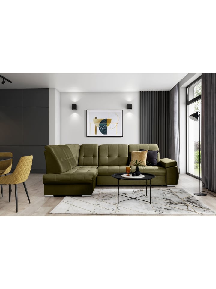 Saido Recamiere Links in Moos - (L) 272 x (B) 272 x (H) 95 cm