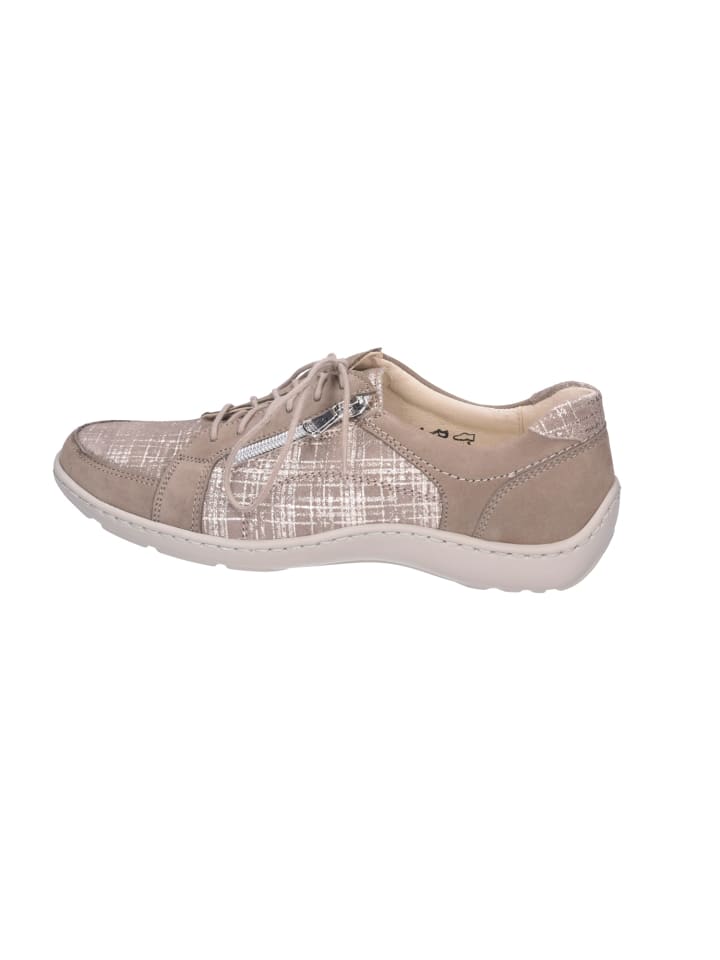 Komfort Schnürschuhe in Beige