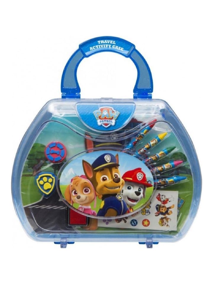 Paw Patrol Mal- und Zeichenkoffer – 10-teiliges Kreativset für Kinder in Blau