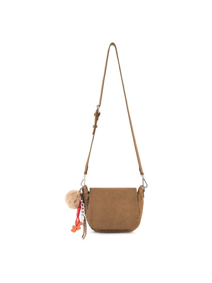Playful Umhängetasche Leder 22 cm caramel