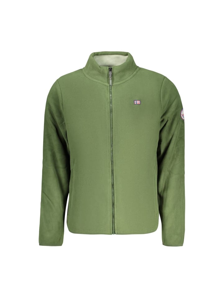Grün Polyester Herren Sweatjacke