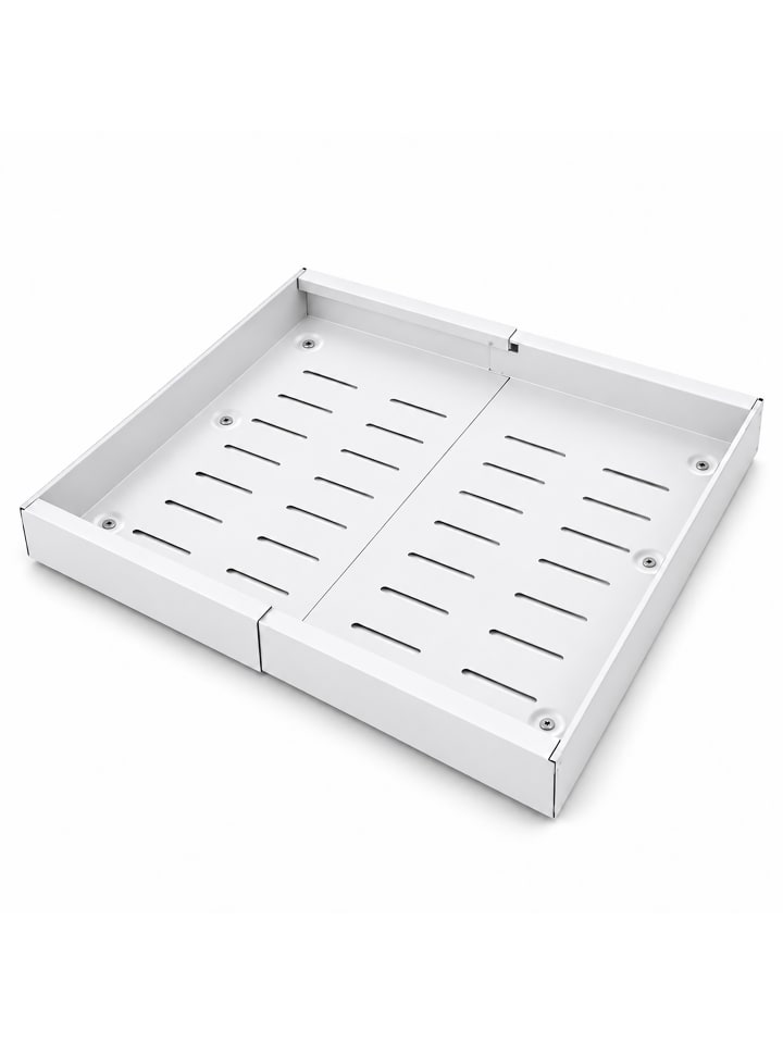 2 x Teleskopschublade in Weiß - (B)31-52 x (H)7,5 x (T)53 cm