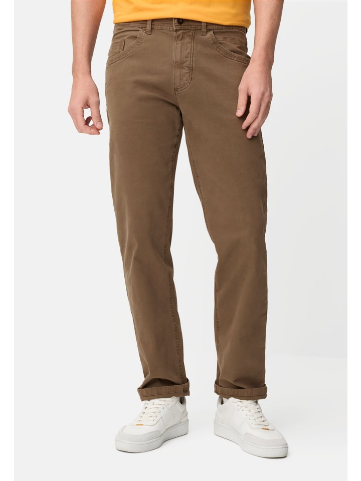 Relaxed Fit 5-Pocket Hose in Schlammbraun