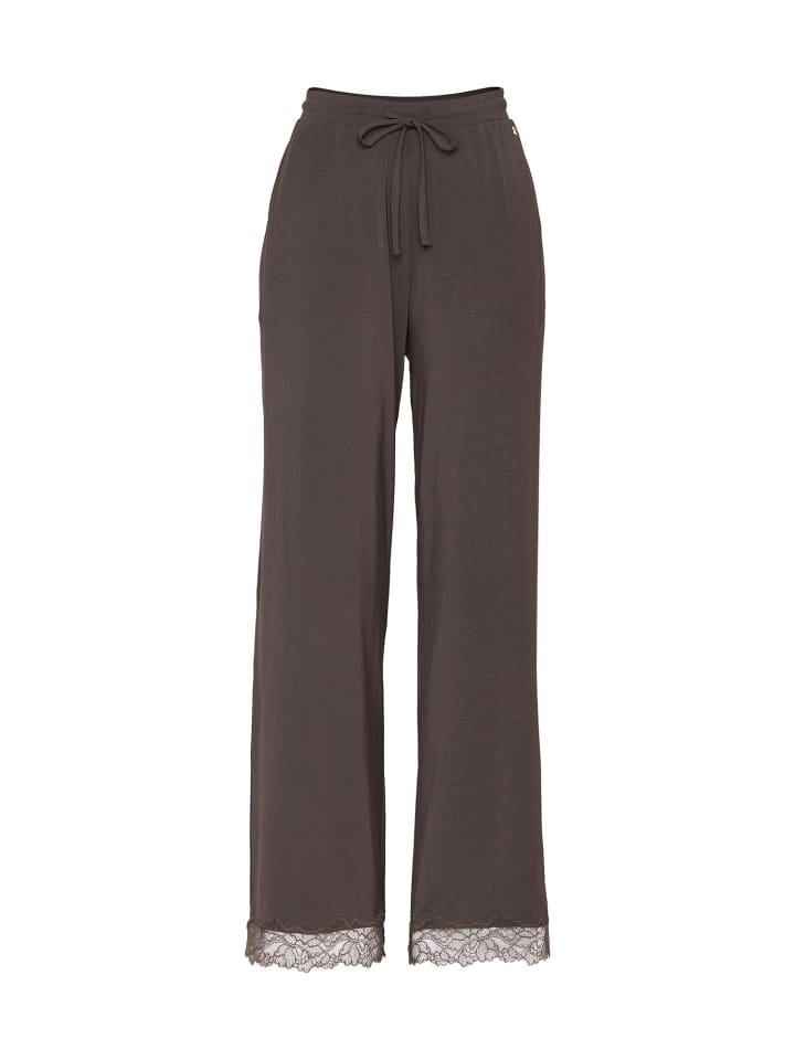 Pyjamahose Loungewear in Dark Brown