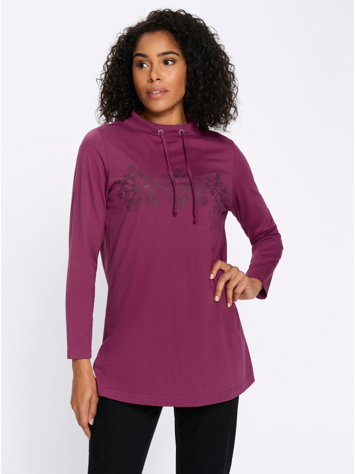 Longshirt in malve-burgund