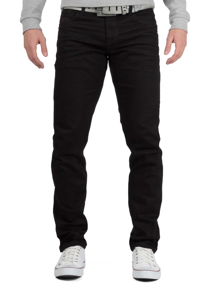 Herren Regular Fit Jeans Denim in Black
