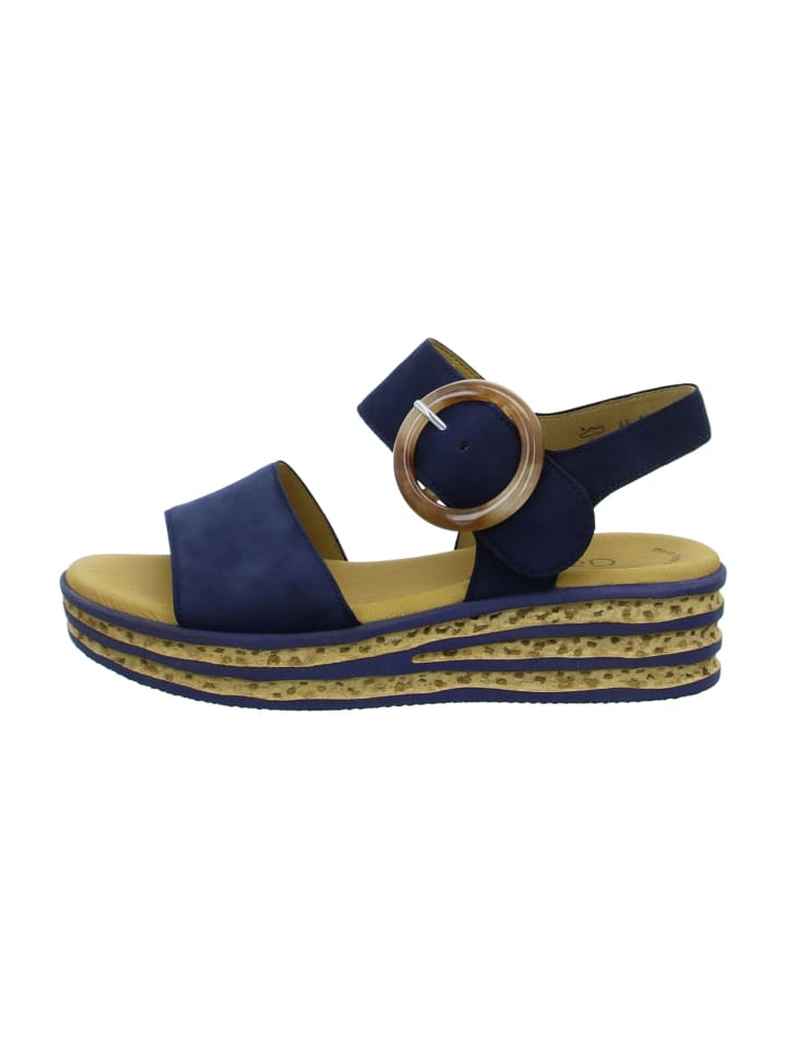 Keilsandaletten in Blau