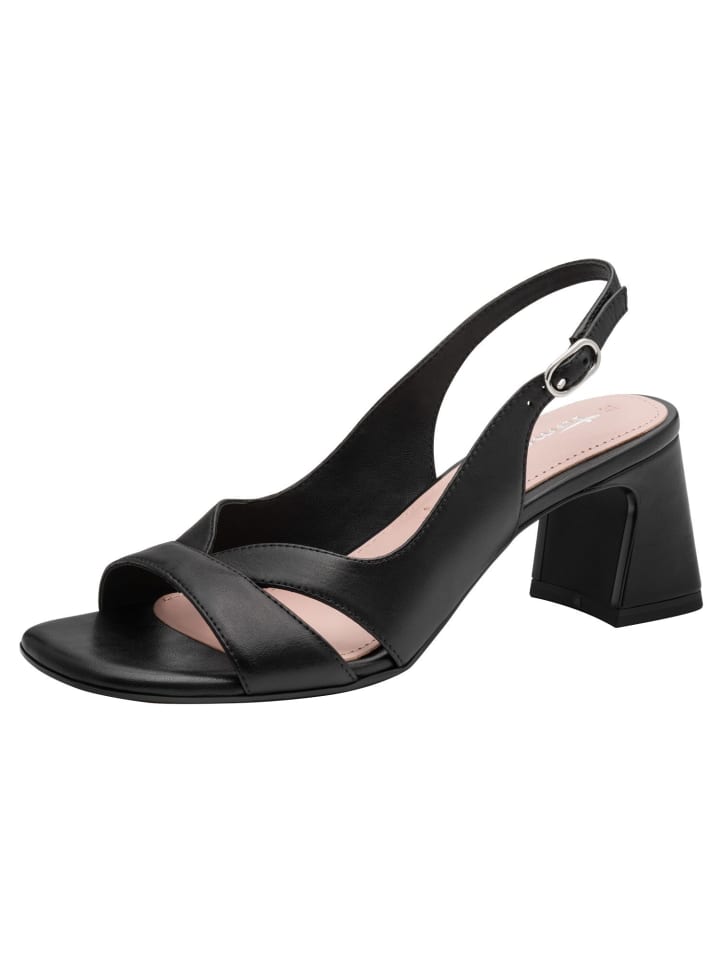 Sandalette in BLACK LEATHER