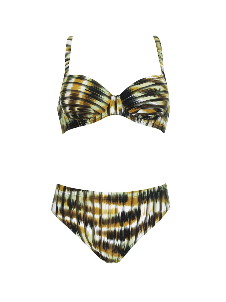 Bikini in schwarz/braun
