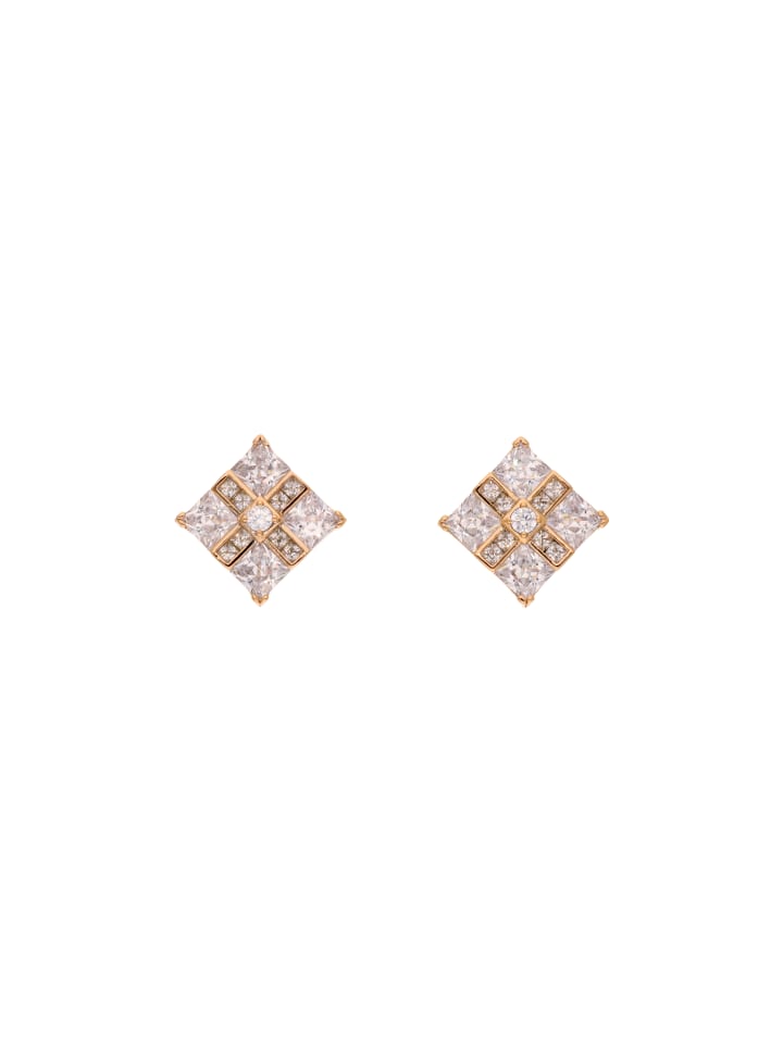 Women Earrings in Rose Gold White