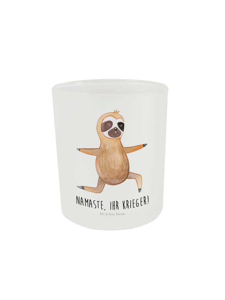 Stimmungslicht Faultier Yoga mit Spruch in Transparent