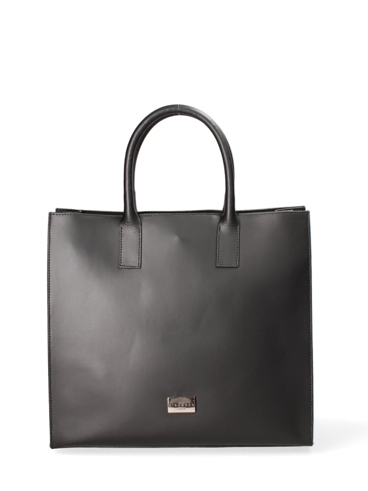Handtasche in BLACK AND BLACK AND SILVER