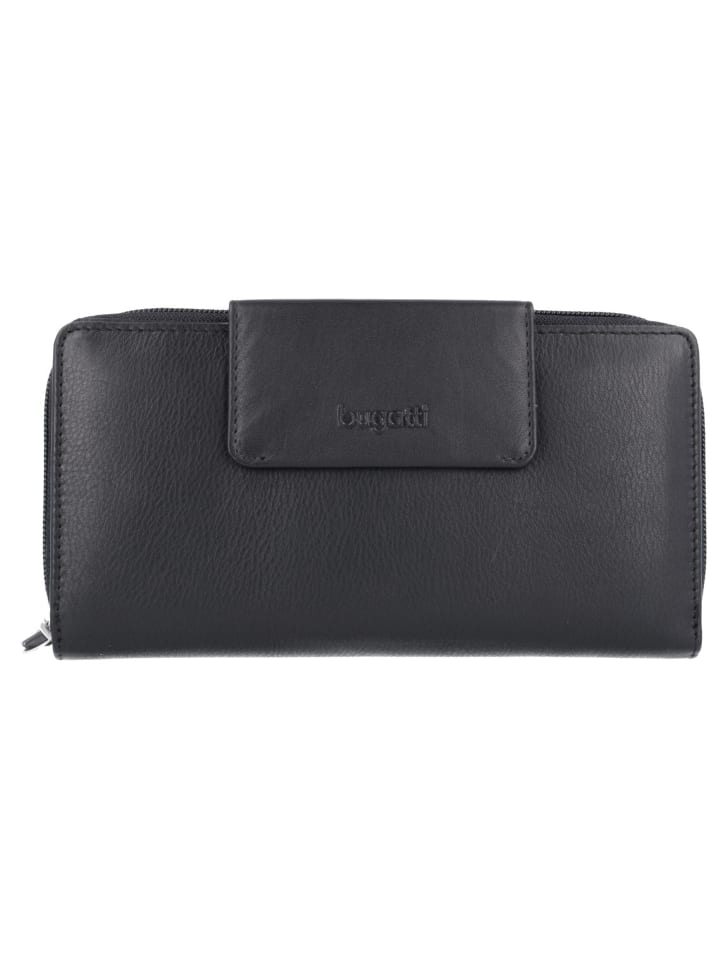 Vertice Geldbörse Leder 20,5 cm schwarz