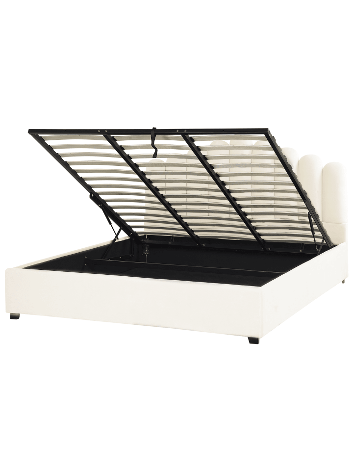 2-tlg Doppelbett VINCENNES in Weiß/Schwarz