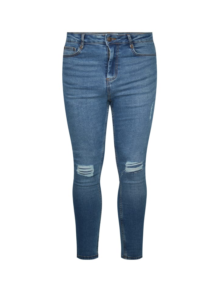 Skinny Fit in washed mid blue