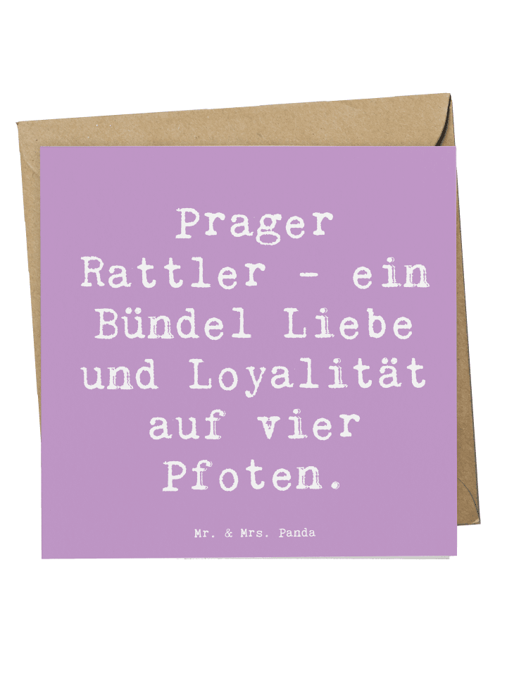 Deluxe Karte Spruch Prager Rattler mit Spruch in Lavendeltraum