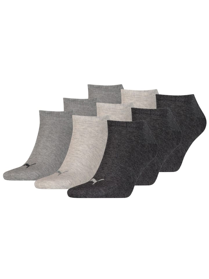 Socken PUMA UNISEX SNEAKER PLAIN 9P in 800 - anthraci/l mel grey/m me