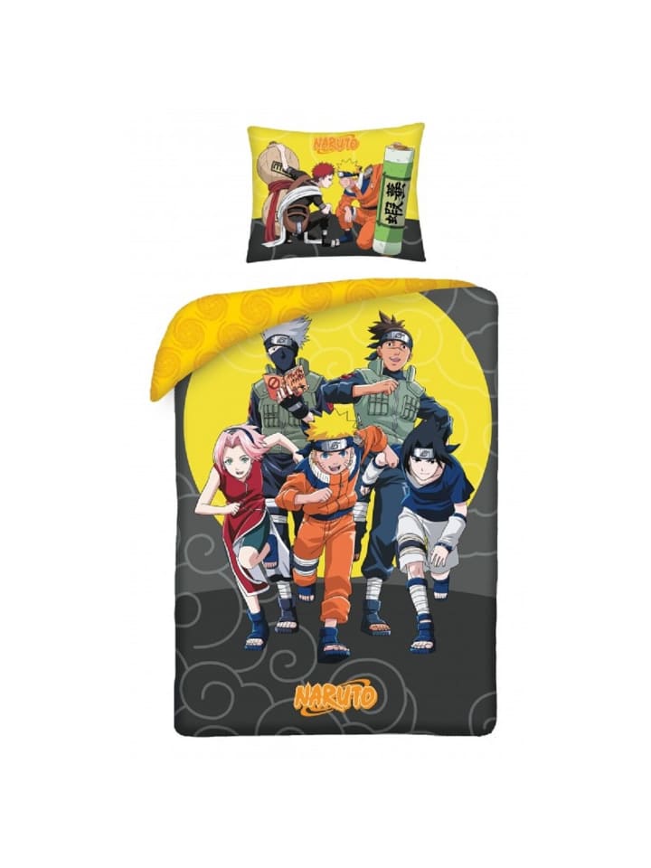 Naruto Bettwäsche Set aus Baumwolle Bettdeckenbezug 140 × 200 cm in Mehrfarbig