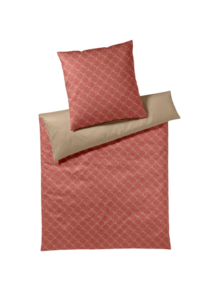 Bettwäsche 1er Pack in Rot/Gold