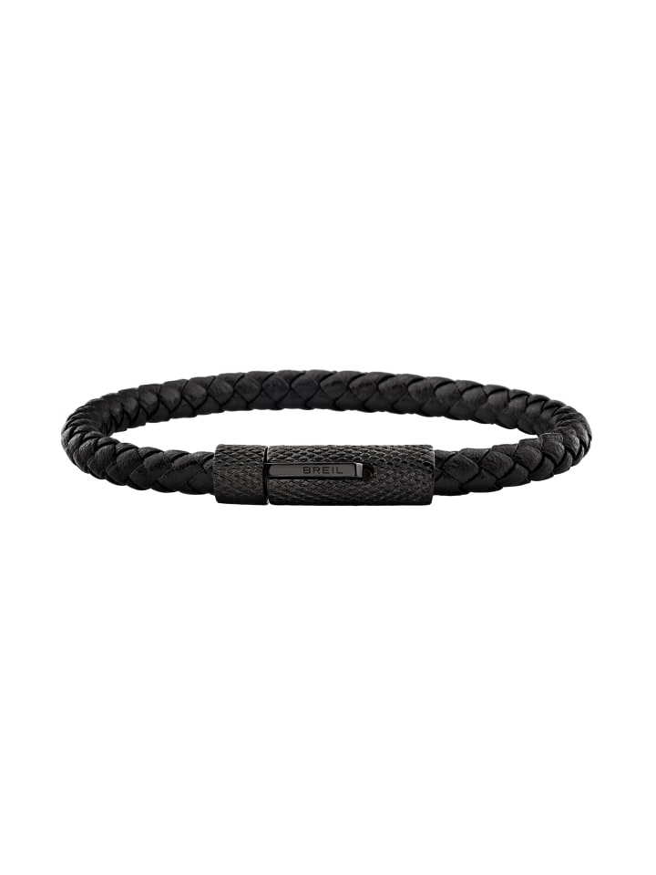 Armband leather bloom schwarz