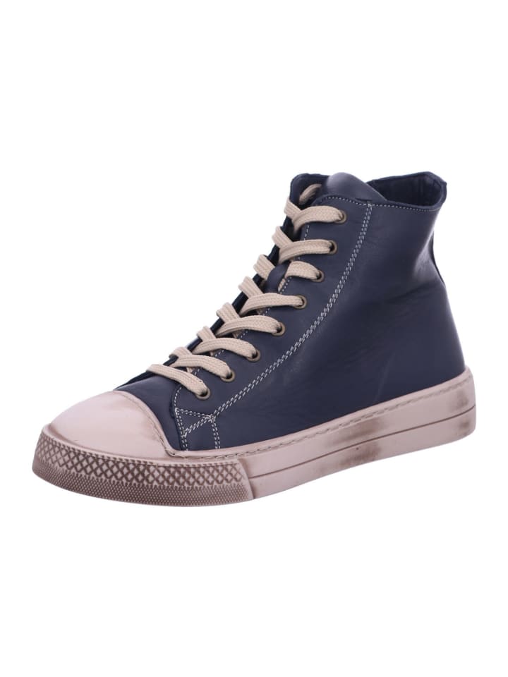 Hightop-Sneaker in d.blau/creme used