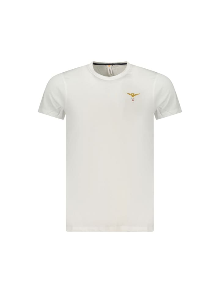 Weiß Baumwolle Herren T-Shirt