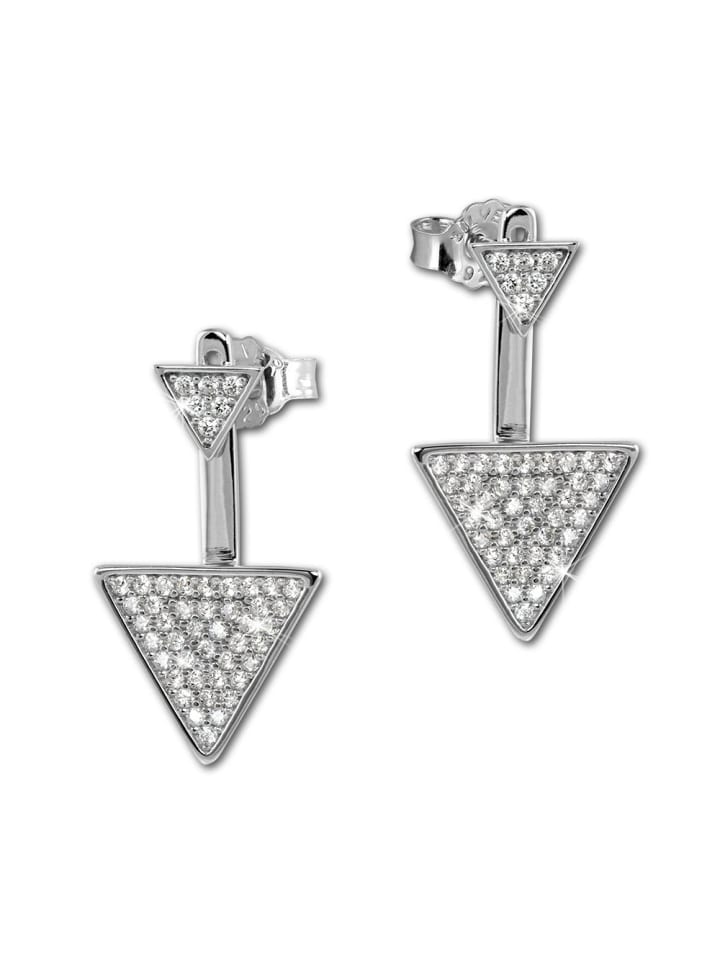 Ohrringe 925 Sterling Silber Ear Cuff Dreieck Ohrstecker