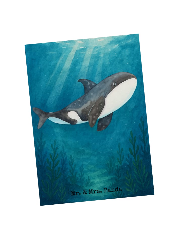 Grußkarte Orca Design ohne Spruch in Weiß