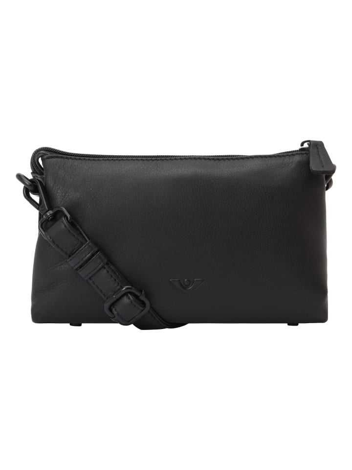 4Season Umhängetasche Leder 21 cm schwarz