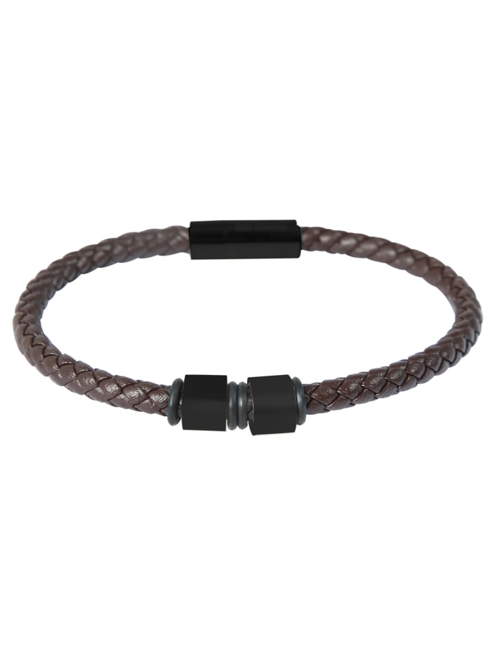 Unisex Armband – Lederarmband aus Leder 21,5 cm in braun