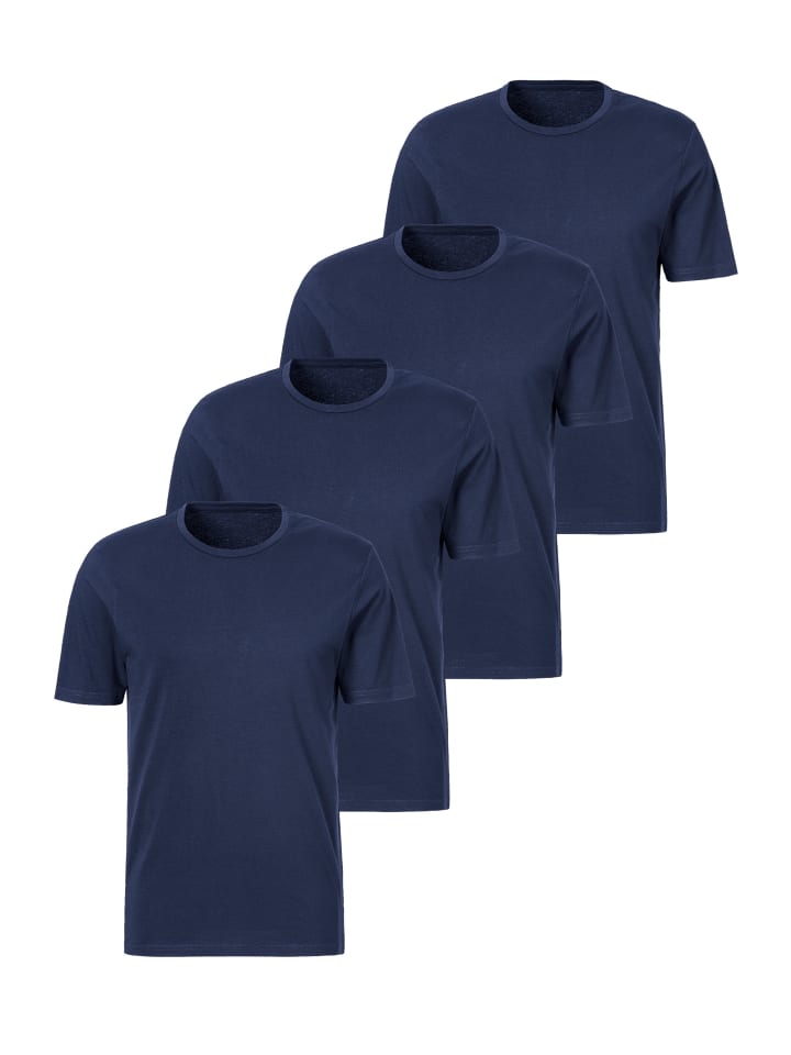 Unterhemd / Shirt Kurzarm Basic in Marine