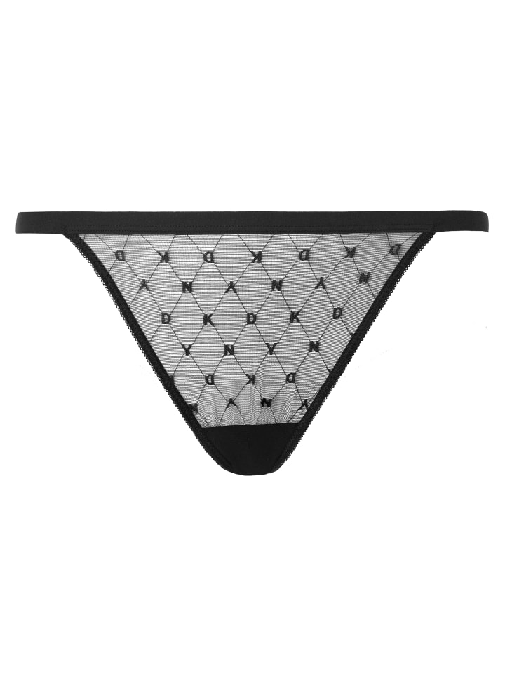 Slip Monogramm Mesh in schwarz