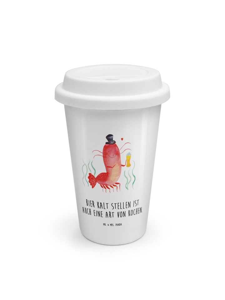 Tumbler Hummer Weizen mit Spruch in Weiß