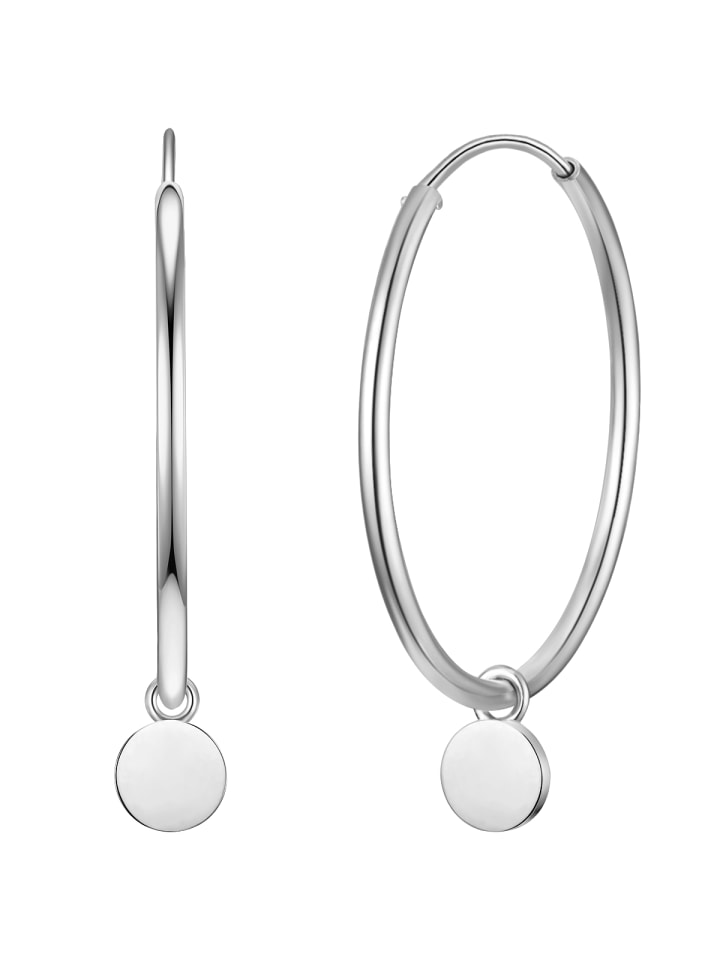 Creolen Kreis aus Sterling Silber in silber