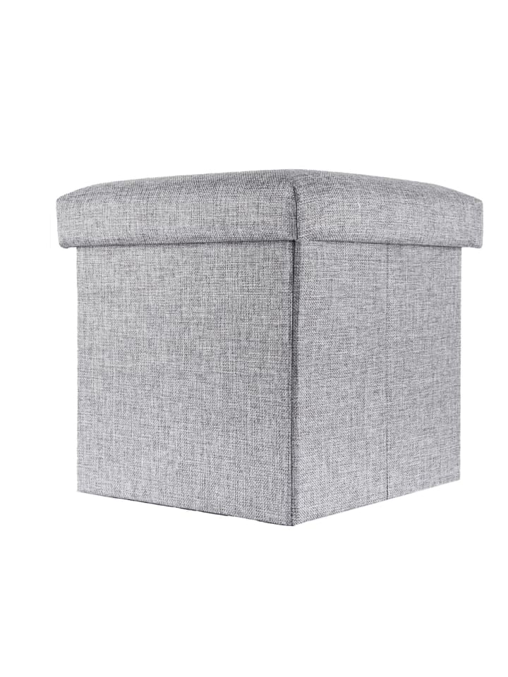 Faltbare Sitzhocker 30x30x30 cm in FELS GRAU