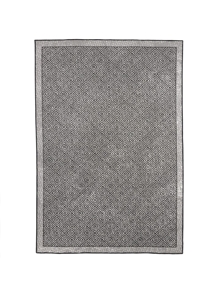 In- & Outdoor Teppich Hampton in schwarz