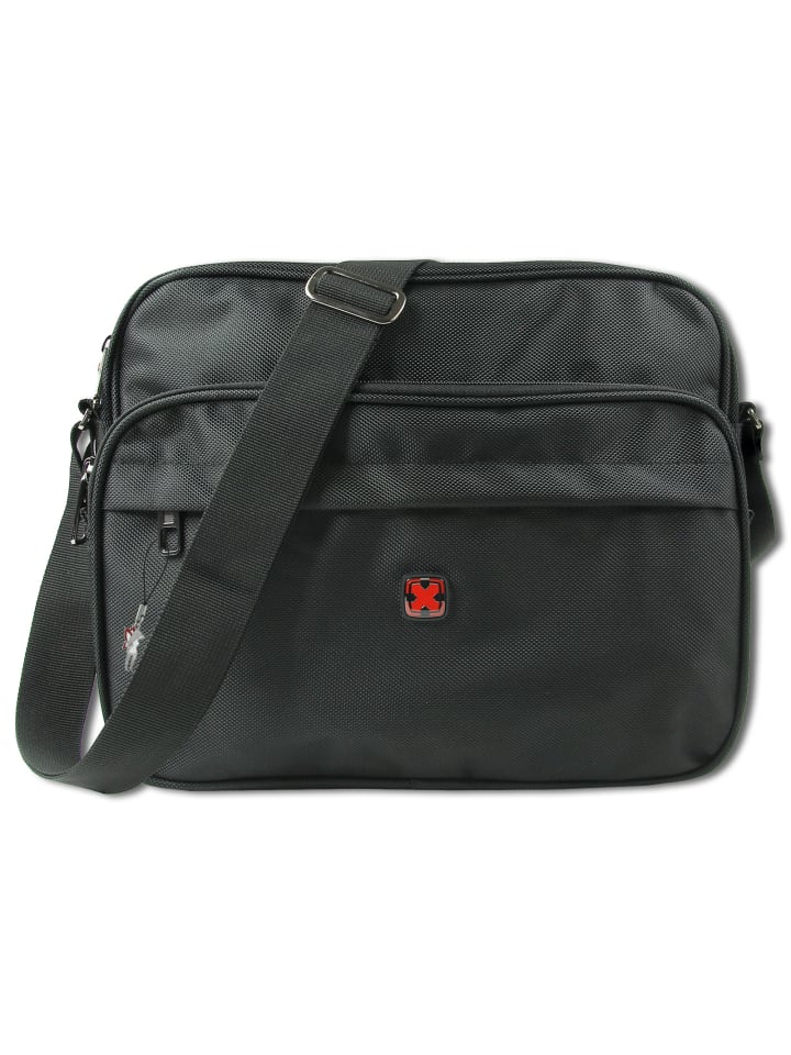 Travel N Meet Schultertasche Spinnstoff, Polyester schwarz ca. 33cm