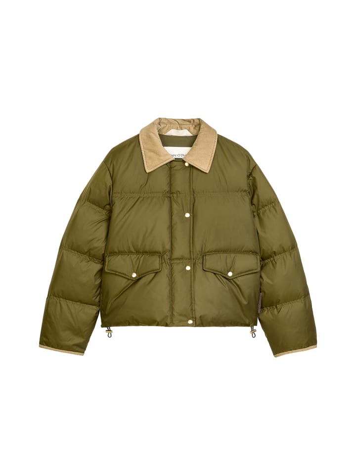 Puffer-Daunenjacke regular in Mossy Olive