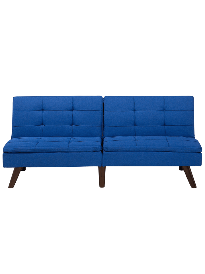 3-Sitzer Sofa RONNE in Blau/Braun - (W) 180 x (H) 76 x (L) 95 cm